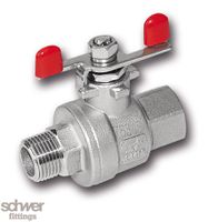 Two Piece Ball Valve with butterfly handle