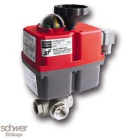 3-way ball valve with actuator, electric