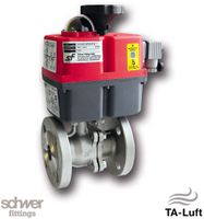 2-piece Flanged Ball Valve with actuator, electric