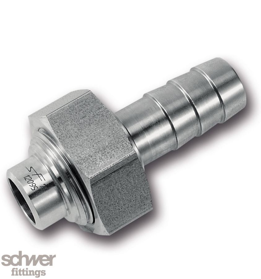 Union, welding end - hose stem