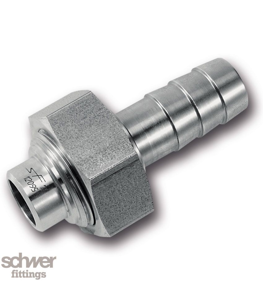 Union, welding end - hose stem