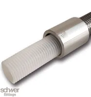 PTFE hose smooth on the inside, corrugated on the outside