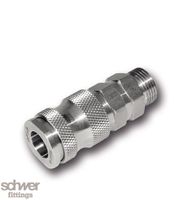 Quick coupling valved, with G-Outside Thread