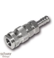 Quick coupling valved, with Hose Connection