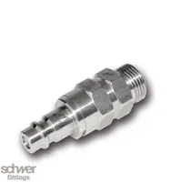 Valved plug, with G-Outside Thread