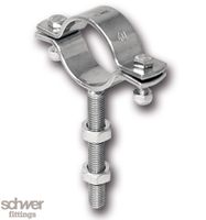 Pipe Clamp for use in the Food Industry, polished