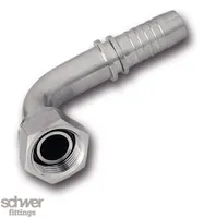 Hose Tail Swivel Female DKRO 90°, with O-Ring