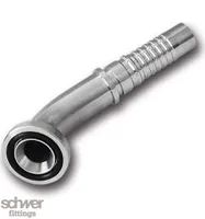 Interlock SAE Flange Hose Tail 45° 3000 PSI