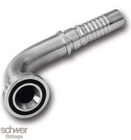 Interlock SAE Flange Hose Tail 90° 3000 PSI