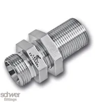 Straight bulkhead body with locknut