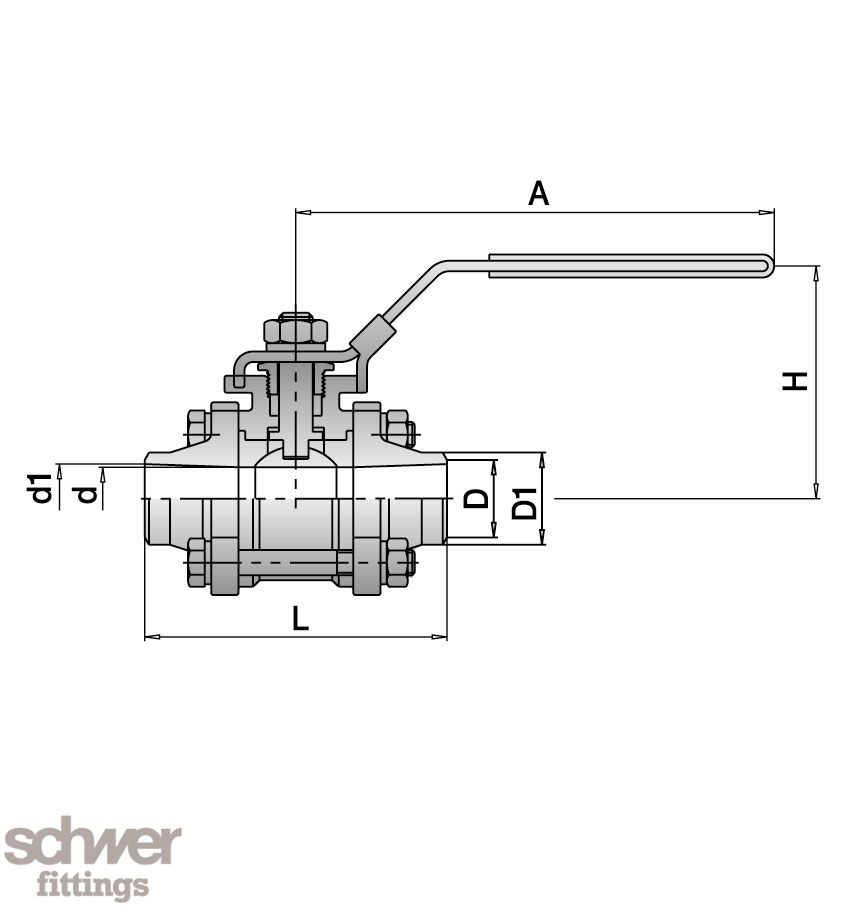 Three Piece Ball Valve