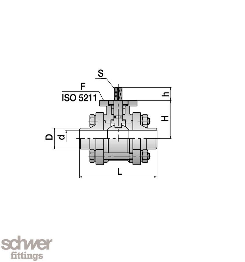 Three Piece Ball Valve