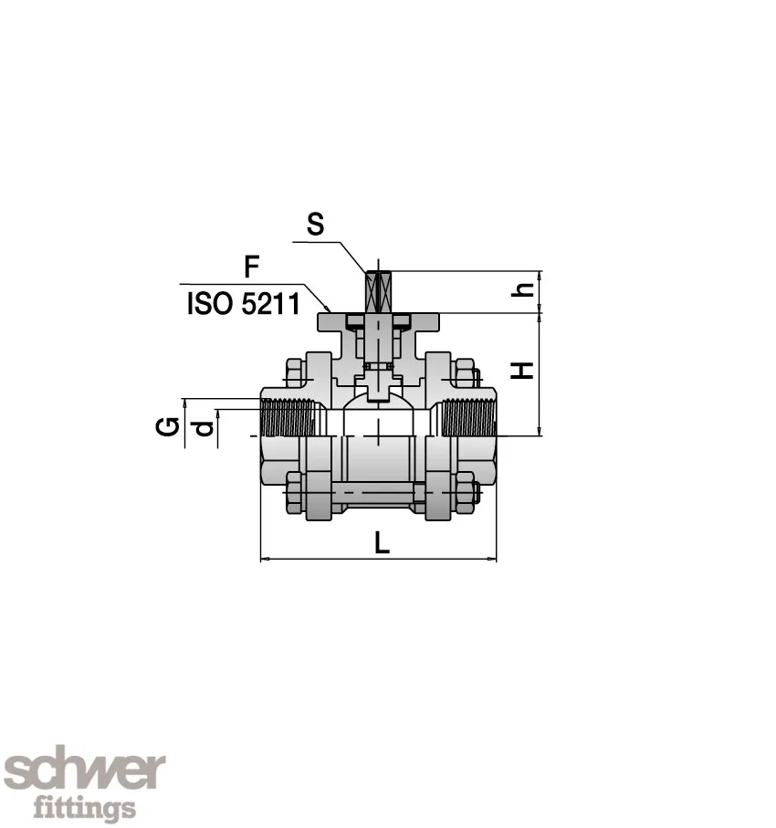 Three Piece Ball Valve