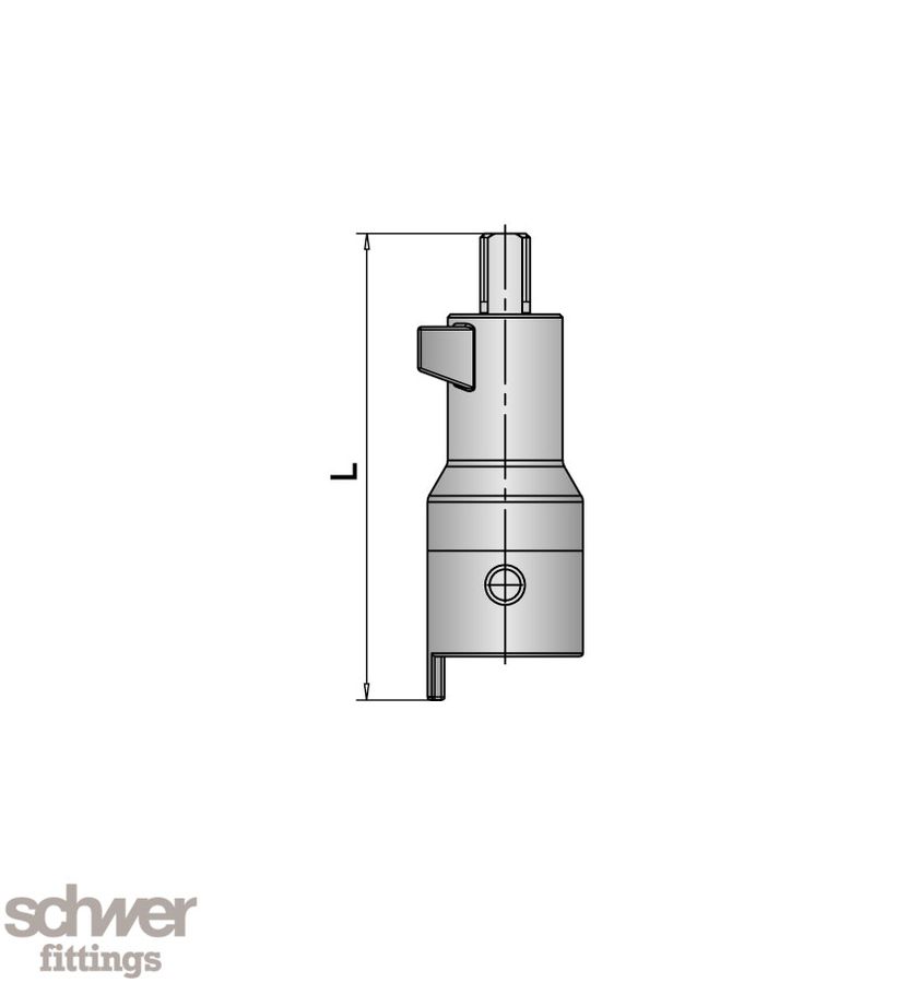 Stem extension for 3-piece ball valve
