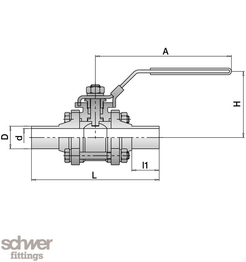 Three Piece Ball Valve