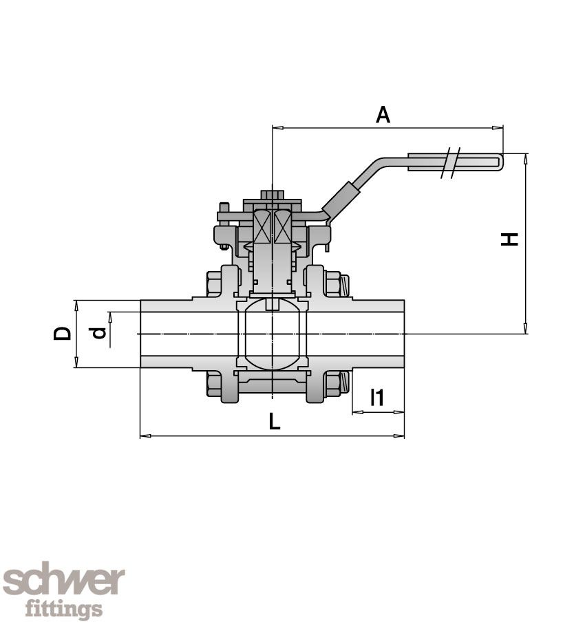 Three Piece Ball Valve