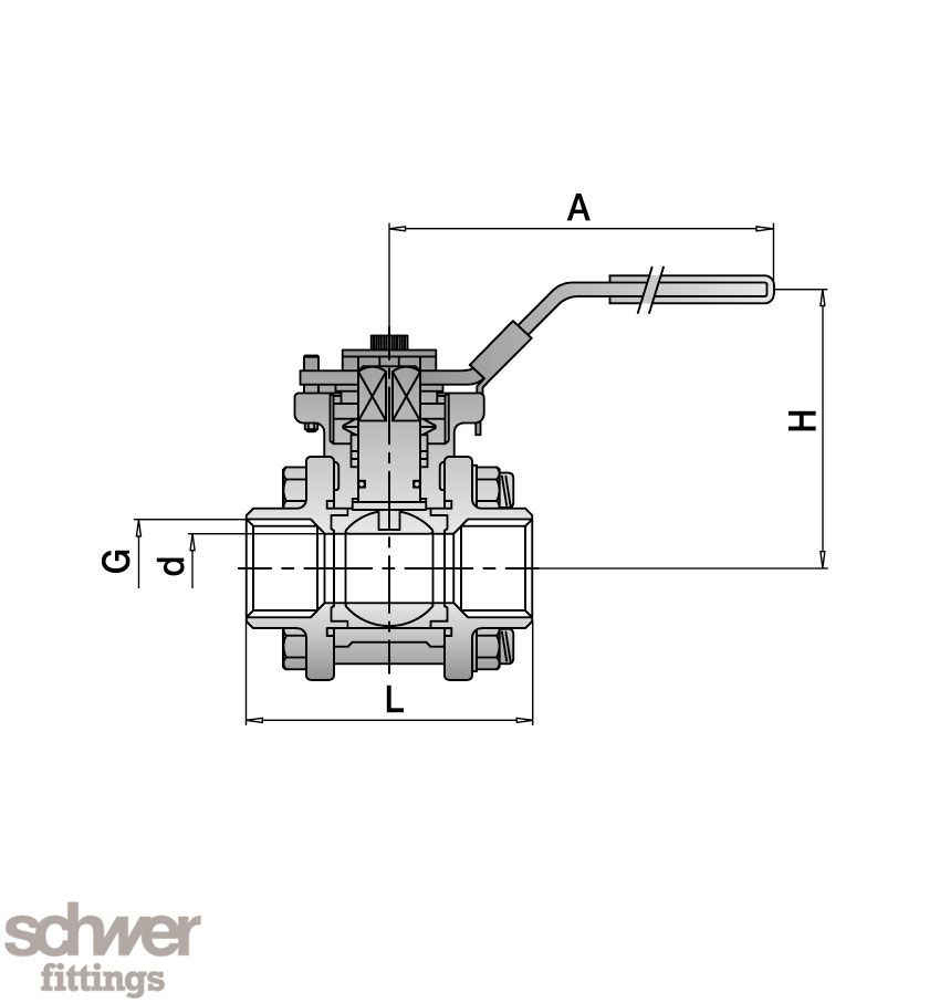 Three Piece Ball Valve