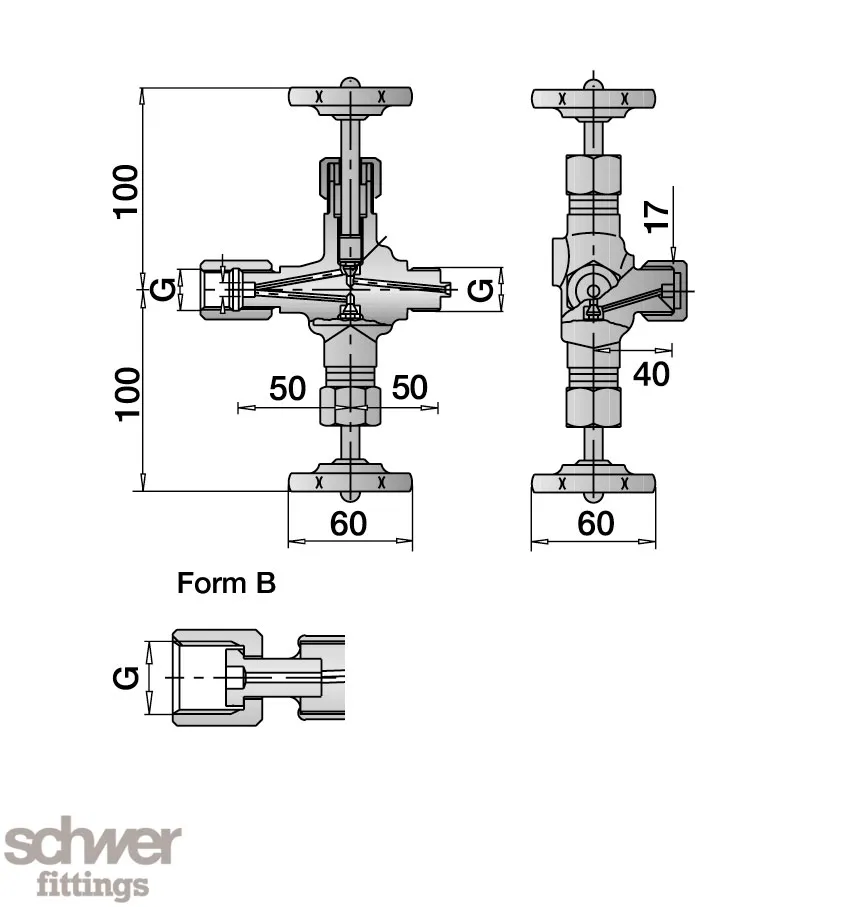 Gauge Double Shut Off Valve