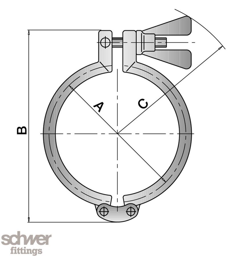 Double-Pin Clamps with Wing Nut