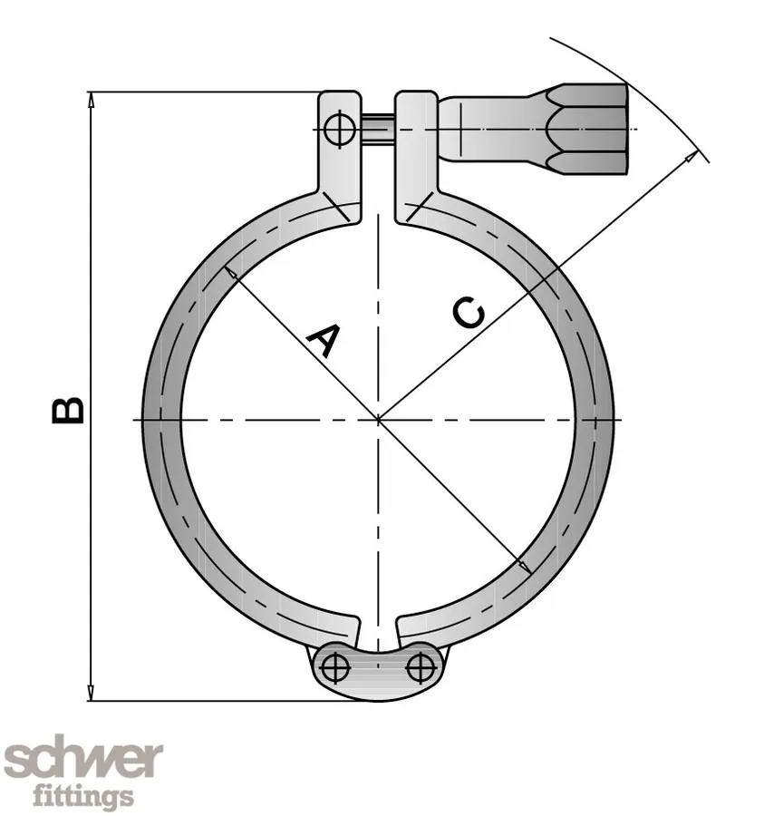 Double-Pin Clamps with Hexagon Nut