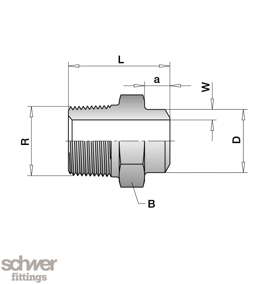 Hexagonal Welding Nipple