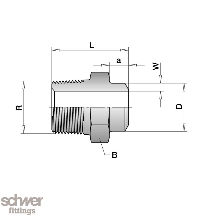 Hexagonal Welding Nipple