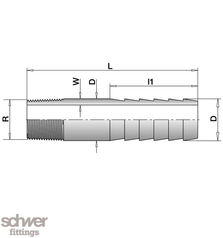 Threaded Hose Nipple