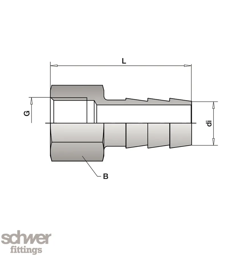Female Stud Hose Stem