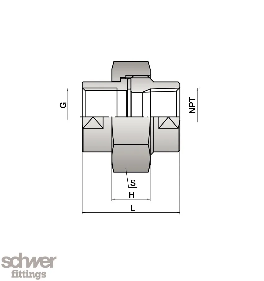 Union, both sides female thread