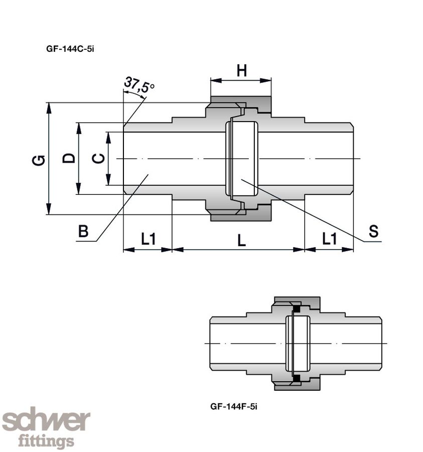 Coupling, with butt welding ends