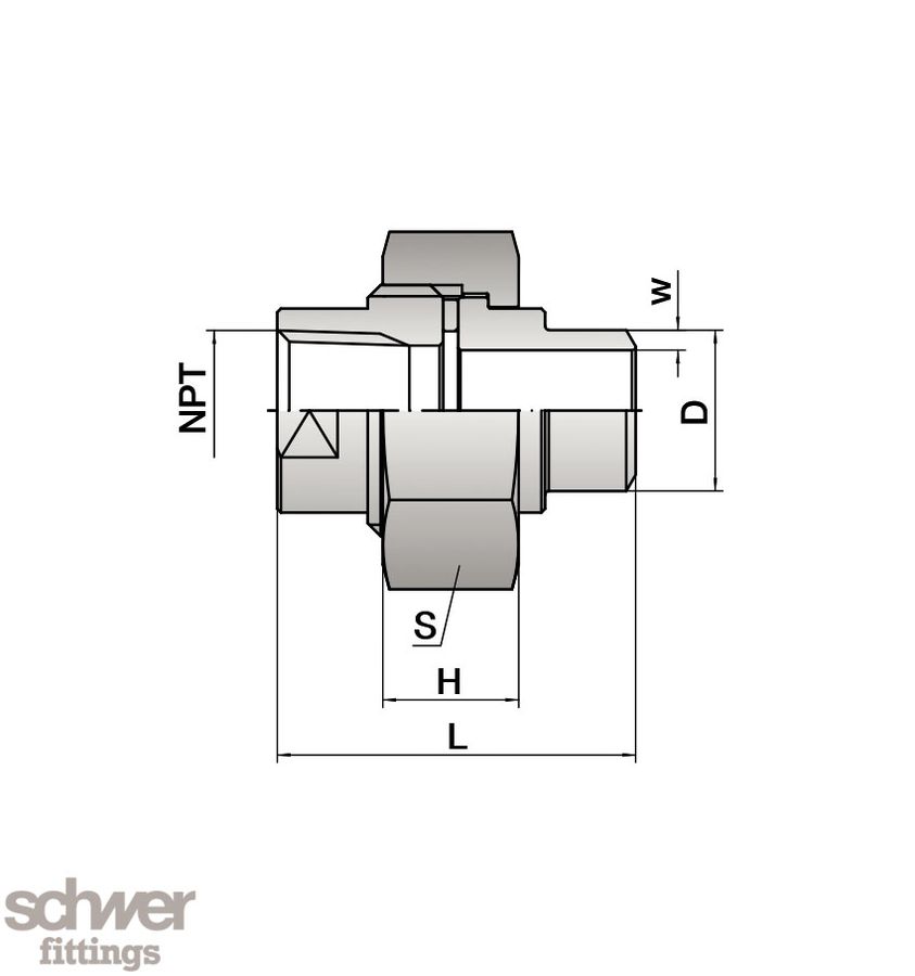 Union, inside thread-welding end