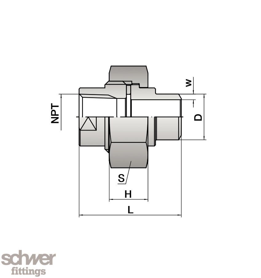 Union, inside thread-welding end