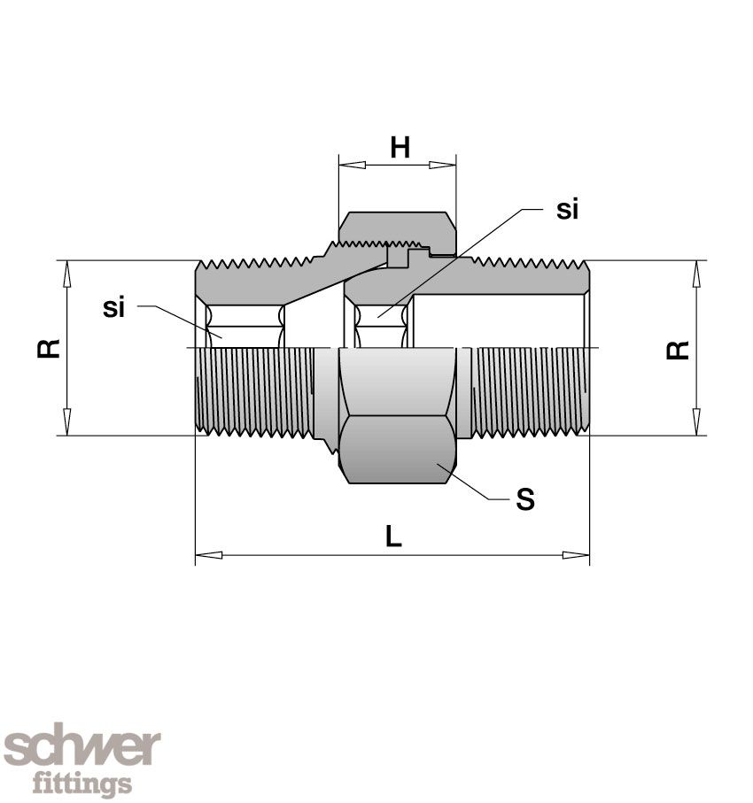 Union, both sides outside thread