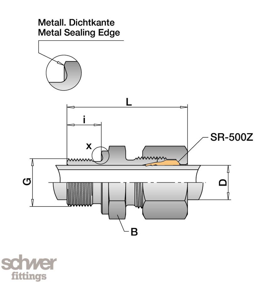 Straight Thermoelement Coupling