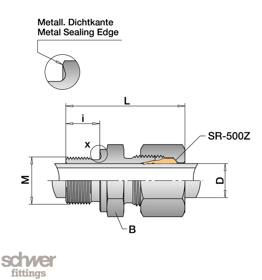 Straight Thermoelement Coupling