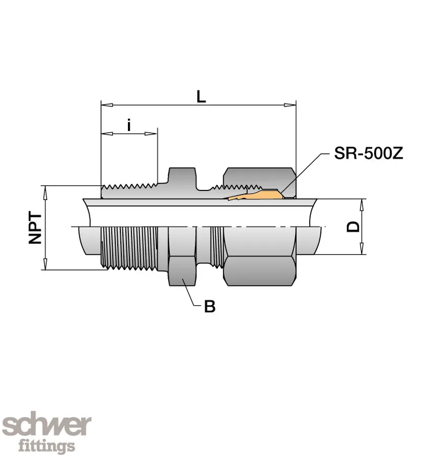 Straight Thermoelement Coupling