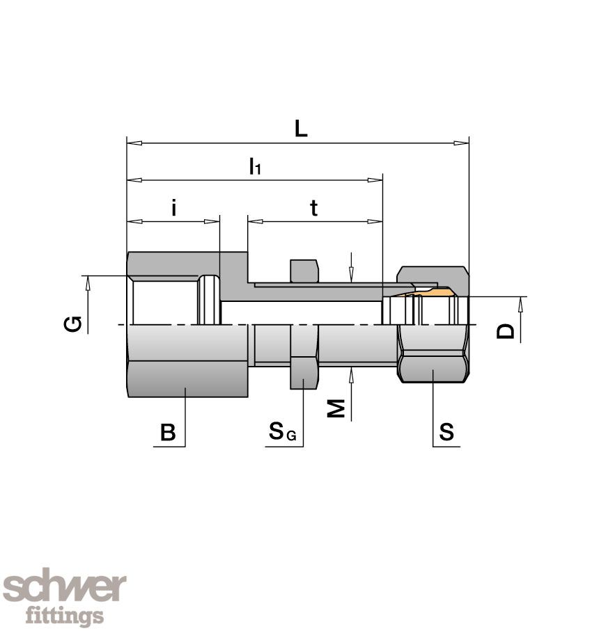Screw-on bulkhead fitting