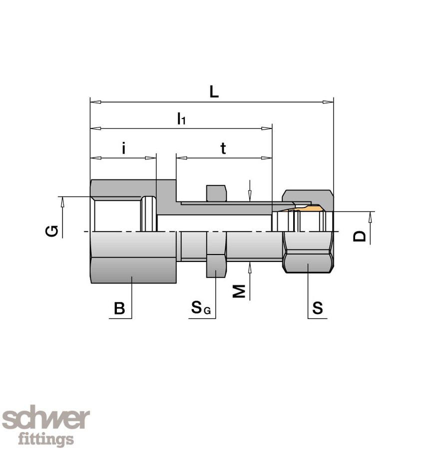 Screw-on bulkhead fitting