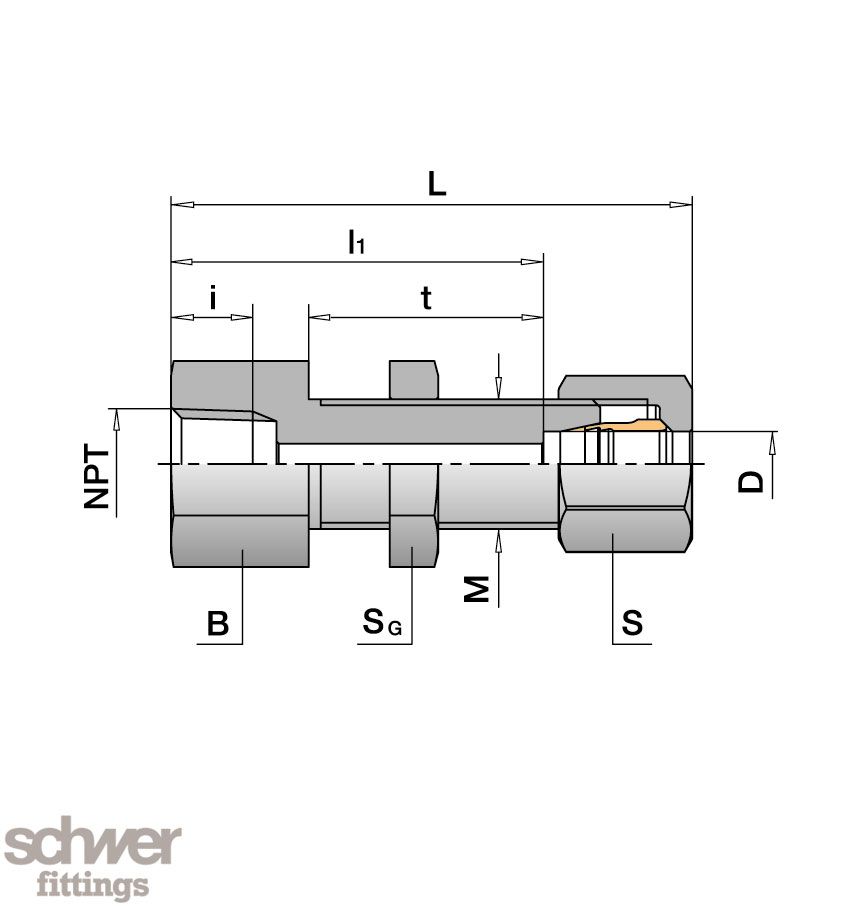 Screw-on bulkhead fitting