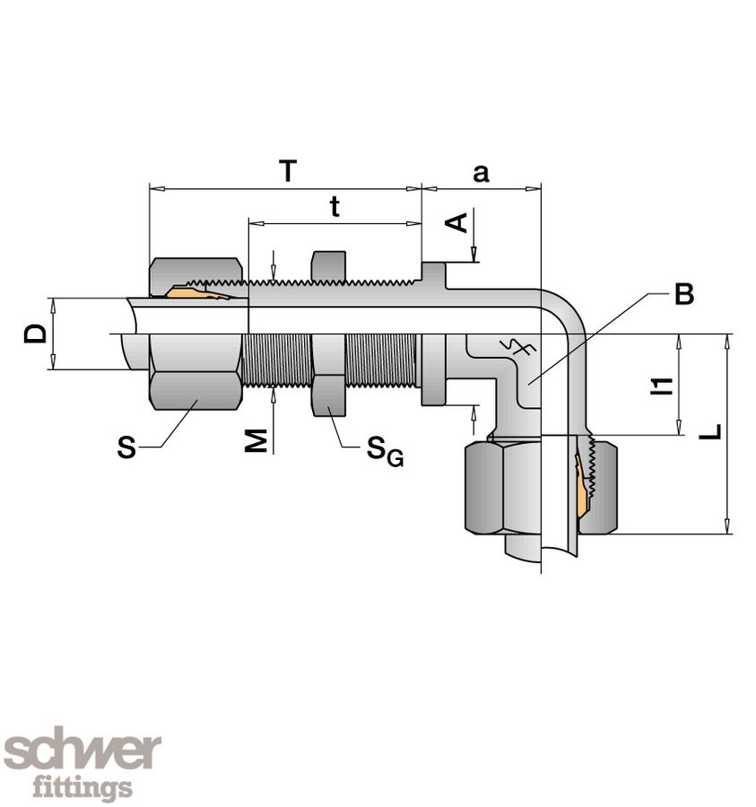 Bulkhead Elbow Coupling