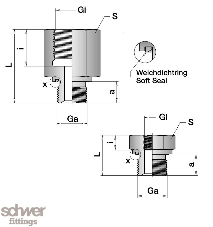 Hexagonal Reducing Bush