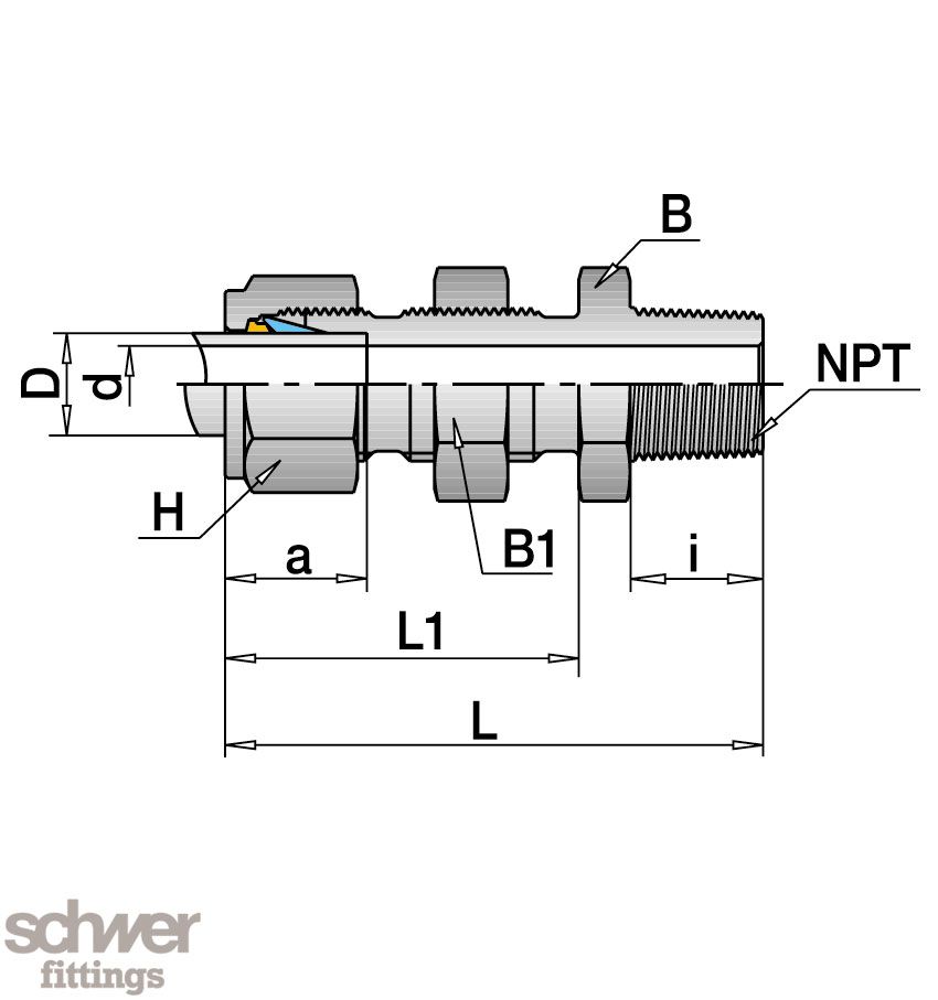 Bulkhead Male Connector
