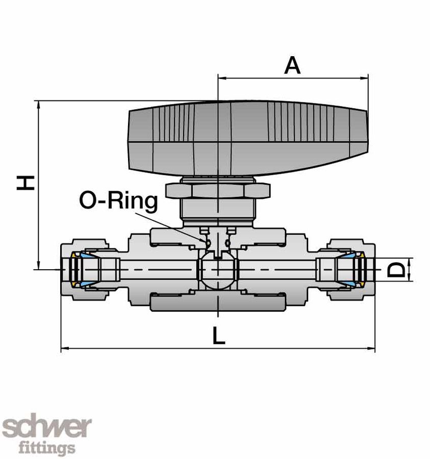 2-Way High Pressure Ball Valve (6.000 PSI)