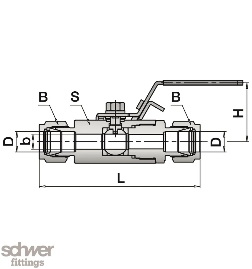 2-Way Medium Pressure Ball Valve (up to 2.000 PSI)