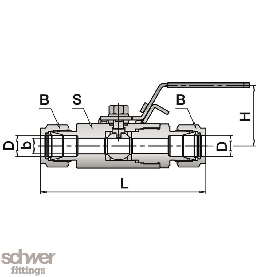 2-Way Medium Pressure Ball Valve (up to 2.000 PSI)