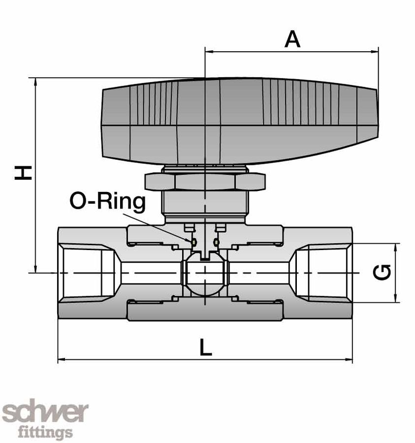 2-Way High Pressure Ball Valve (6.000 PSI)