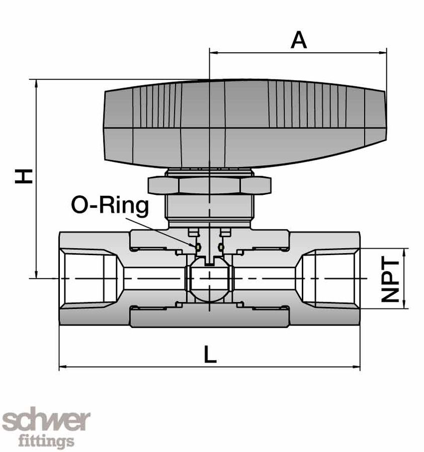 2-Way High Pressure Ball Valve (6.000 PSI)