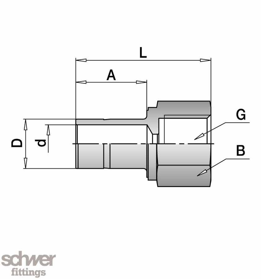 Gauge Female-Shaft Adaptor