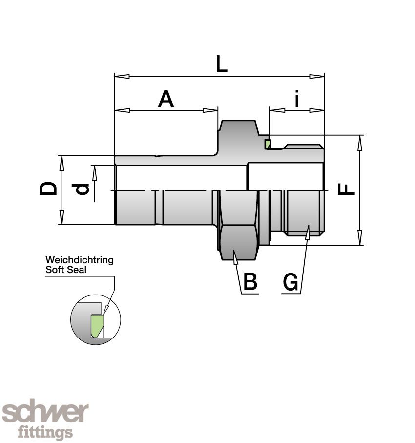 Male-Shaft Adaptor for Soft Seal