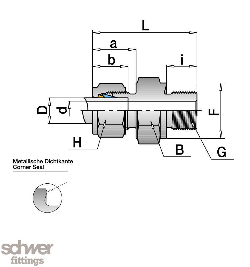 Male Connector for Metal Seal